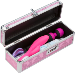 Кейс для зберігання секс-іграшок BMS Factory - The Toy Chest Lokable Vibrator Case Pink з кодовим за - - фото №5