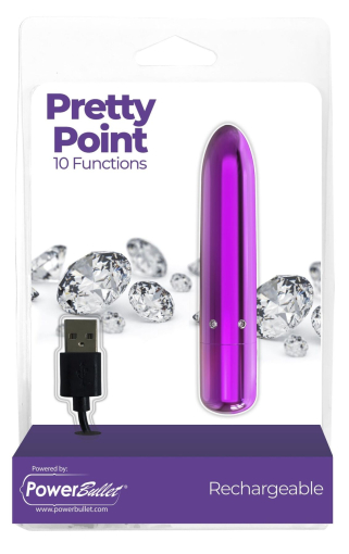 Віброкуля PowerBullet - Pretty Point Rechargeable Bullet Purple - фото №5