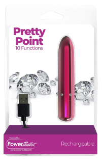 Віброкуля PowerBullet - Pretty Point Rechargeable Bullet Pink - - фото №5