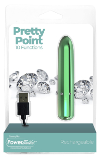 Віброкуля PowerBullet - Pretty Point Rechargeable Bullet Teal - - фото №6