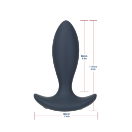 Анальна пробка з пульсацією Lux Active – Throb – 4.5" Anal Pulsating Massager, пульт ДК - - фото №2