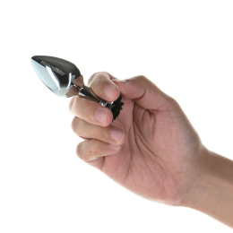 Металева анальна пробка Lux Active з трояндою - Rose Anal Plug - Black, віброкуля в подарунок - - фото №3