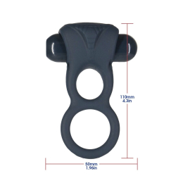 Подвійне ерекційне кільце з вібрацією Lux Active-Triad - Vibrating Dual Cock Ring, пульт ДК - - фото №2