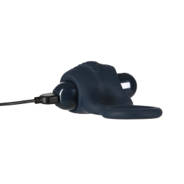 Подвійне ерекційне кільце з вібрацією Lux Active-Triad - Vibrating Dual Cock Ring, пульт ДК - - фото №5