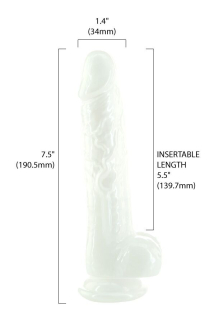 Перлинний фалоімітатор на присосці ADDICTION — Pearl by Addiction 7,5? Dong, віброкуля в подарунок - - фото №2