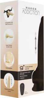 Фалоімітатор з пульсацією Naked ADDICTION Dominic 9? Vanilla, пульт ДК, діаметр 4,2 см - - фото №6
