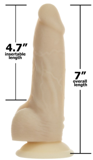 Фалоімітатор з вібрацією та ротацією Naked ADDICTION Chris 7? Rotating & Vibrating Dong, пульт ДК - - фото №3