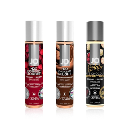 Набір «Малиновий рай», 3 смакові змазки System JO, віброкуля Rocks Off, кубики System JO - - фото №2