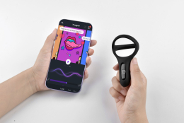 Подвійне ерекційне кільце Fun Town Rise Black, керування зі смартфона - - фото №8