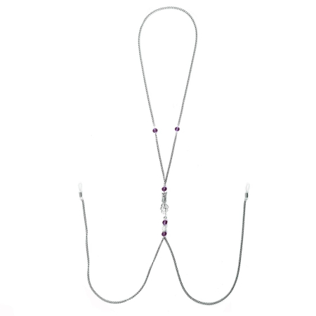 Прикраса для сосків Art of Sex - Nipple Clamps Arrow, колір фіолетовий - фото