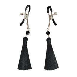Затискач для сосків Art of Sex - Nipple clamps Black Tassels - фото