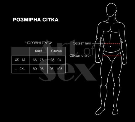 Чоловічі трусики XS-2XL з силіконовою анальною пробкою Art Sex - Sexy Panties plug size M Black №3