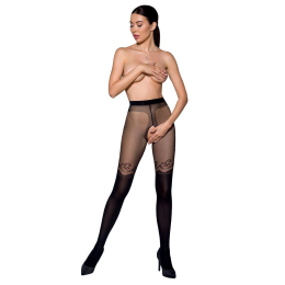 Колготки з відкритим доступом, подвійна щільність Passion TIOPEN 012 5 (20/40 den), black - - фото №3