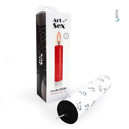 Чорна свічка воскова Art of Sex size M 15 см низькотемпературна - фото №2