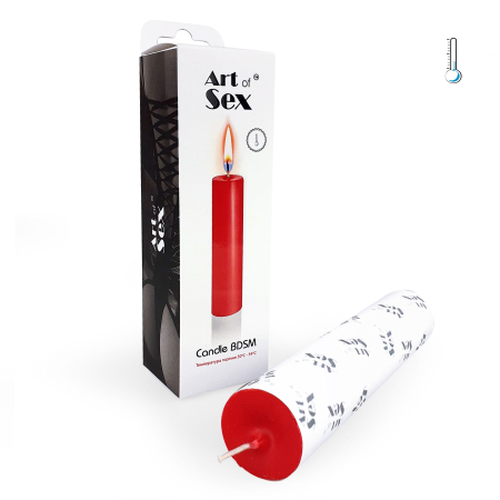 Червона воскова свічка Art of Sex size M 15 см низькотемпературна - фото №2