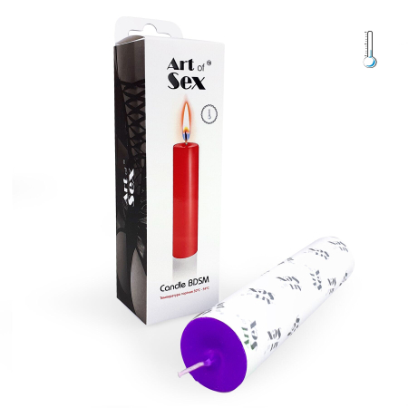 Фиолетовая свеча восковая Art of Sex size M 15 см низкотемпературная - фото №2