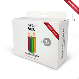 Набір воскових свічок Art of Sex size S 10 см (3 шт), низькотемпературні, люмінісцентні - - фото №4