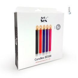 Набір воскових свічок Art of Sex Thin 16 см (5 шт), низькотемпературні, тонкі - - фото №3
