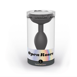 Силіконова анальна пробка Love To Love OPEN ROSES L SIZE - BLACK ONYX - - фото №6