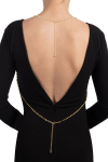 Золотистий ланцюжок для бюста Bijoux Pour Toi – Elena Gold зі стразами - фото №2