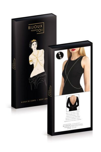 Сріблястий ланцюжок для бюста Bijoux Pour Toi – Elena Silver зі стразами - фото №3