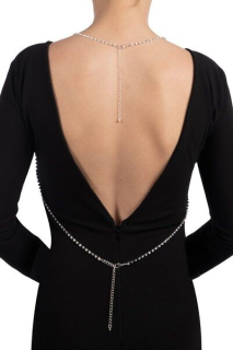 Сріблястий ланцюжок для бюста Bijoux Pour Toi – Elena Silver зі стразами - - фото №2