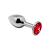 Металева анальна пробка з кристалом Alive Mini Metal Butt Plug Red M - фото