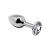 Металева анальна пробка з кристалом Alive Mini Metal Butt Plug White M - фото