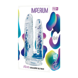 Прозорий фалоімітатор Alive Imperium Jelly Dildo для подвійного проникнення - - фото №2