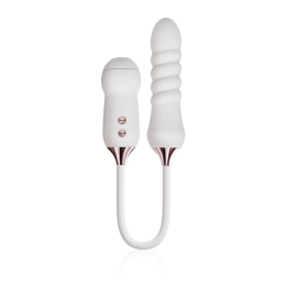 Пульсатор з вакуумним стимулятором KISTOY Cathy White на гнучкому з'єднанні 