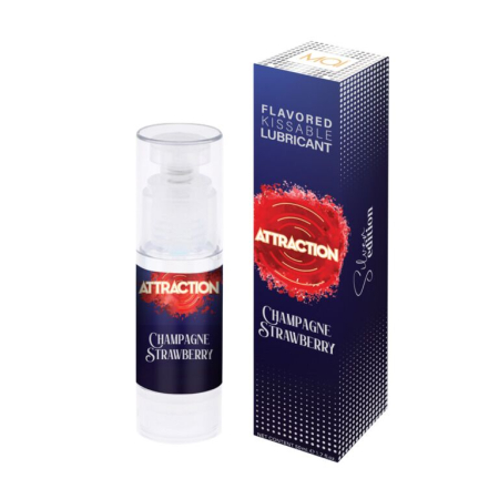 Змазка для орального сексу на водній основі MAI Attraction Champagne Strawberry (50 мл) - фото №2
