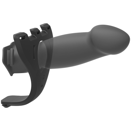 Страпон унісекс Doc Johnson Body Extensions – Be Risque, вібрація, пульт керування, порожня насадка - фото №3
