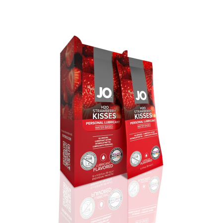 Набір лубрикантів Foil Display Box – JO H2O Lubricant – Strawberry – 12 ? 10ml - фото