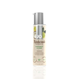 Масажна олія JO Naturals Massage Oil Coconut&Lime з натуральними ефірними оліями 120мл - фото