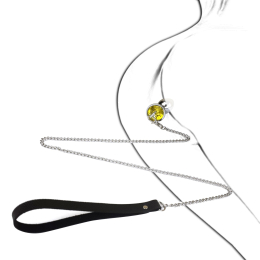 Металева анальна пробка Art of Sex Metal Anal Plug with Leash size S з повідцем - - фото №2