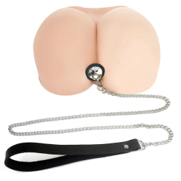 Силіконова анальна пробка Art of Sex Metal Anal Plug with Leash size L з повідцем Black - - фото №4