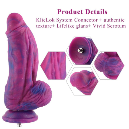 Фалоімітатор для секс-машин Hismith 9.45? Silicone Fantasy Series Dildo, система кріплення KlicLok - фото №2