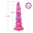 Фантазійний фалоімітатор 10.12? для секс-машин Hismith Silicone Dildo rose Monster Series, KlicLok - фото №4