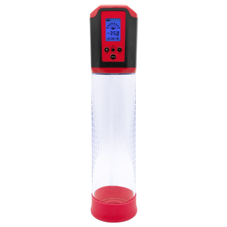 Автоматична вакуумна помпа Men Powerup Passion Pump Red, LED-табло, перезаряджувана, 8 режимів - фото