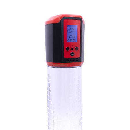 Автоматична вакуумна помпа Men Powerup Passion Pump Red, LED-табло, перезаряджувана, 8 режимів - фото №4