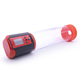 Автоматична вакуумна помпа Men Powerup Passion Pump Red, LED-табло, перезаряджувана, 8 режимів - - фото №3