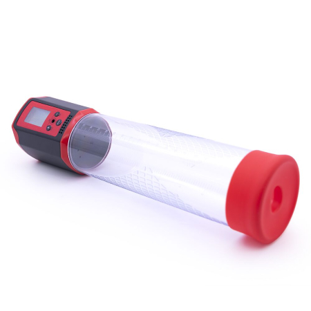 Автоматична вакуумна помпа Men Powerup Passion Pump Red, LED-табло, перезаряджувана, 8 режимів - фото №2