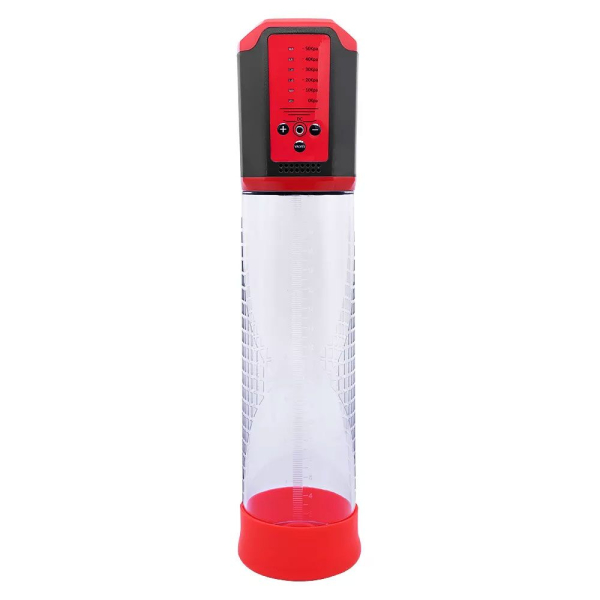 Автоматична вакуумна помпа Men Powerup Passion Enlargement system Red, перезаряджувана, 5 режимів - фото