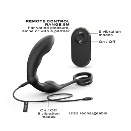 Масажер простати Dorcel P-Ring з ерекційним кільцем та пультом ДК - - фото №3