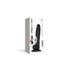 Реалістичний фалоімітатор Strap-On-Me Sliding Skin Realistic Dildo Black S, ефект рухливої шкіри - - фото №8