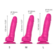 Реалістичний фалоімітатор Strap-On-Me Sliding Skin Realistic Dildo Fuchsia S, ефект рухливої шкіри - фото №4