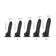Реалістичний фалоімітатор Strap-On-Me Sliding Realistic Skin Dildo Black M, ефект рухливої шкіри - фото №4
