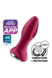 Анальна смарт вібропробка із перлинним масажем Satisfyer Rotator Plug 2+ Violet - - фото №8