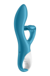 Вібратор-кролик із потрійним відростком Satisfyer Embrace me Turquoise, 2 мотори, діаметр 3,6 см - фото №4