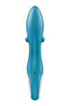 Вібратор-кролик із потрійним відростком Satisfyer Embrace me Turquoise, 2 мотори, діаметр 3,6 см - фото №6